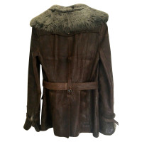 Karen Millen Jacket/Coat Leather in Brown