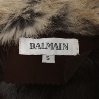 Balmain Cappotto di pelliccia in marrone