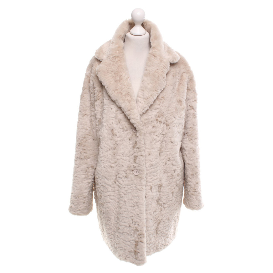 Bash Faux fur coat in beige