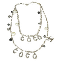 Chanel Pearl necklace COCO letters