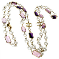 Chanel Ketting Glas in Violet