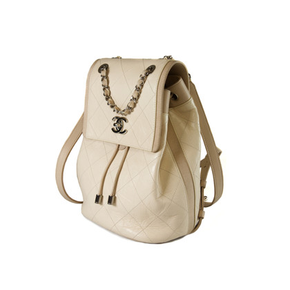 Chanel Backpack Leather in Beige