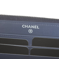 Chanel Tasje/Portemonnee Leer in Blauw