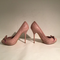 Christian Dior Pumps/Peeptoes en Cuir en Rose/pink