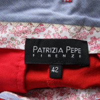 Patrizia Pepe Paire de Pantalon en Coton en Rouge