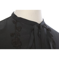 Rochas Top Silk in Black
