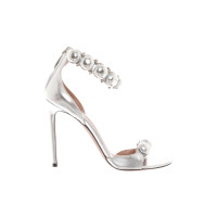Alaïa Sandals Leather in Silvery