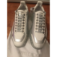Jimmy Choo Sneakers Leer in Wit