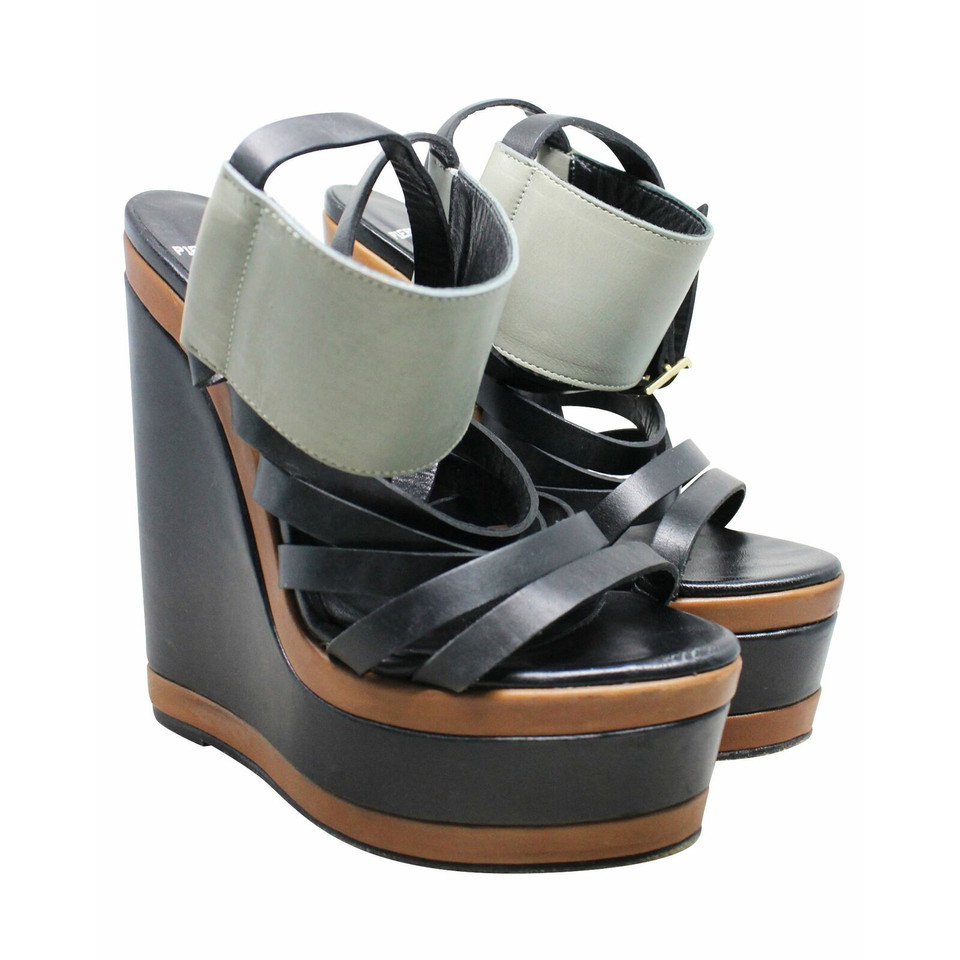 Pierre Hardy Wedges Leather in Black