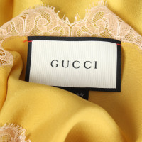 Gucci Oberteil aus Seide in Gelb