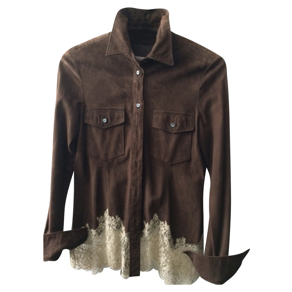 Red Valentino Suede shirt blouse