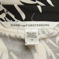 Diane Von Furstenberg Abito a portafoglio in bianco / nero