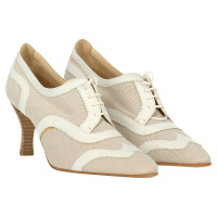 Hermès Lace-up shoes Cotton in White