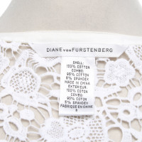 Diane Von Furstenberg Giacca/Cappotto in Cotone in Crema
