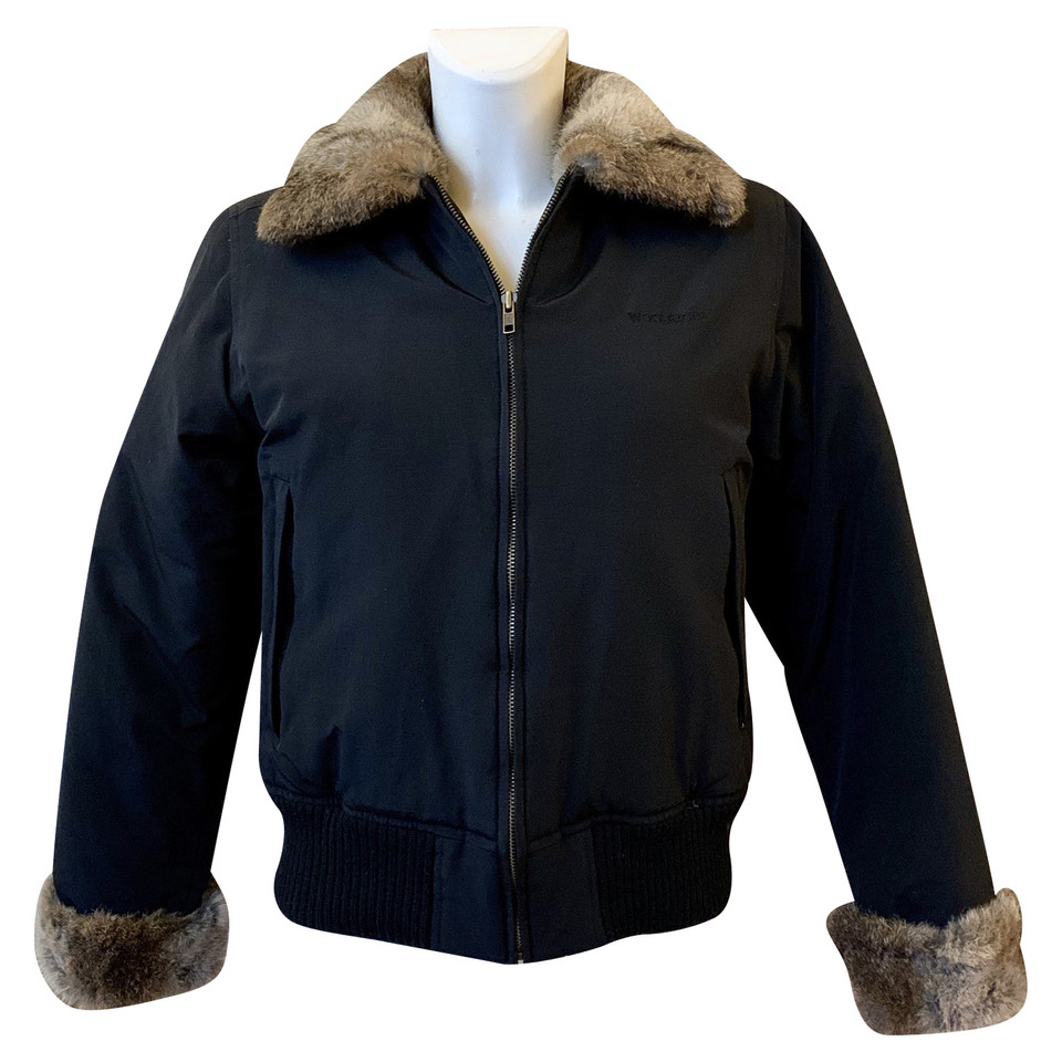 Woolrich Giacca/Cappotto in Cotone in Nero