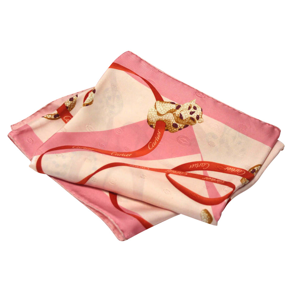 Cartier Schal/Tuch aus Seide in Rosa / Pink