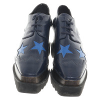 Stella McCartney Chaussures à lacets plateforme bleu foncé
