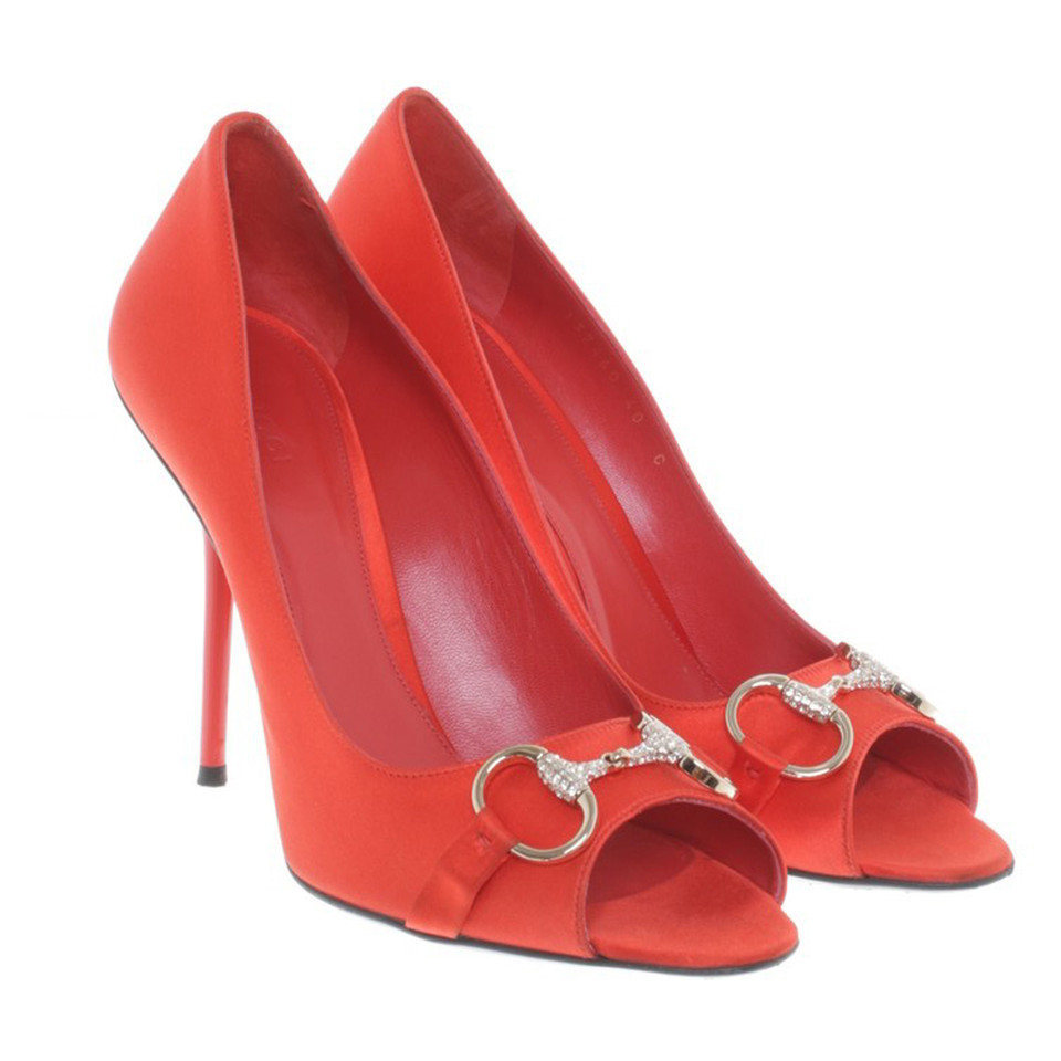 Gucci Peep-dita dei piedi in rosso