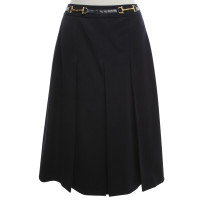 Céline Pleated skirt in dark blue