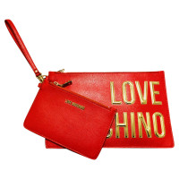 Moschino Love Handtasche aus Leder in Rot