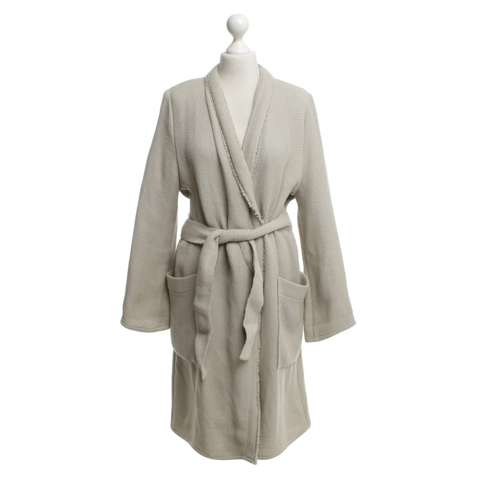 Drykorn Knitted coat in beige