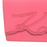 Karl Lagerfeld Umhängetasche aus Leder in Rosa / Pink