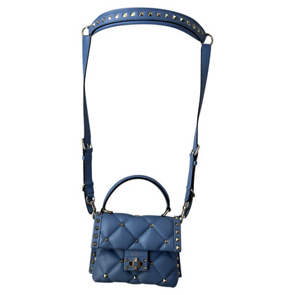 Valentino Garavani Candystud Bag in Pelle in Blu