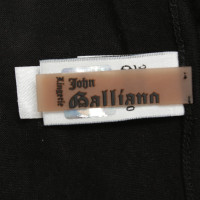 John Galliano Top en noir / blanc
