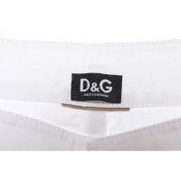 D&G Hose aus Baumwolle in Weiß