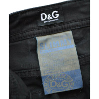 D&G Paire de Pantalon en Coton en Noir
