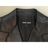 Giorgio Armani Blazer Leather in Black