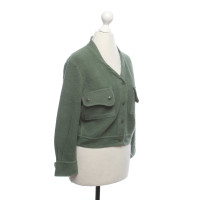 Balenciaga Jacke/Mantel aus Baumwolle in Grün