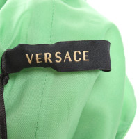 Versace Robe en soie en vert