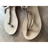 Ancient Greek Sandals Sandales en Cuir en Ocre
