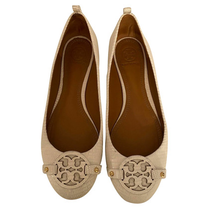 Tory Burch Slippers/Ballerinas Leather in White