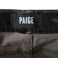 Paige Jeans Pantalon en velours gris foncé