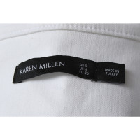 Karen Millen Jacke/Mantel aus Baumwolle in Weiß
