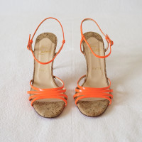 Christian Louboutin Sandals Patent leather in Orange