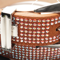 Philipp Plein Riem Leer in Oranje