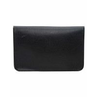 Aijek Clutch Bag Leather in Black