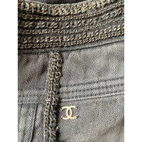 Chanel Jeans aus Baumwolle in Grau