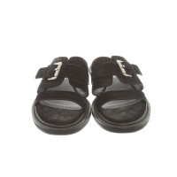 Costume National Sandalen aus Wildleder in Schwarz