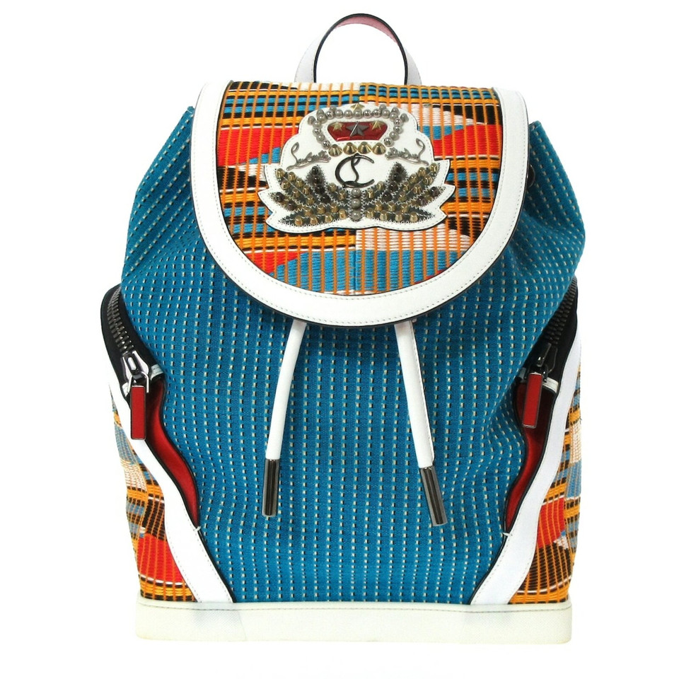 Christian Louboutin Backpack Canvas in Blue