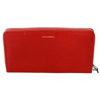 Dolce & Gabbana Täschchen/Portemonnaie aus Leder in Rot