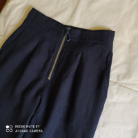 Sandro Trousers Linen in Blue
