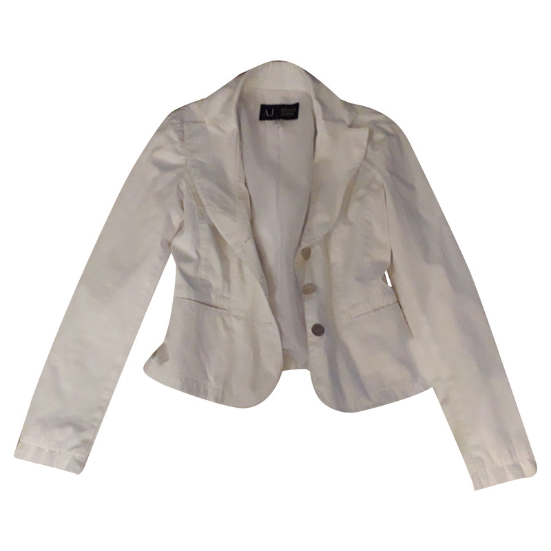 armani jeans white jacket