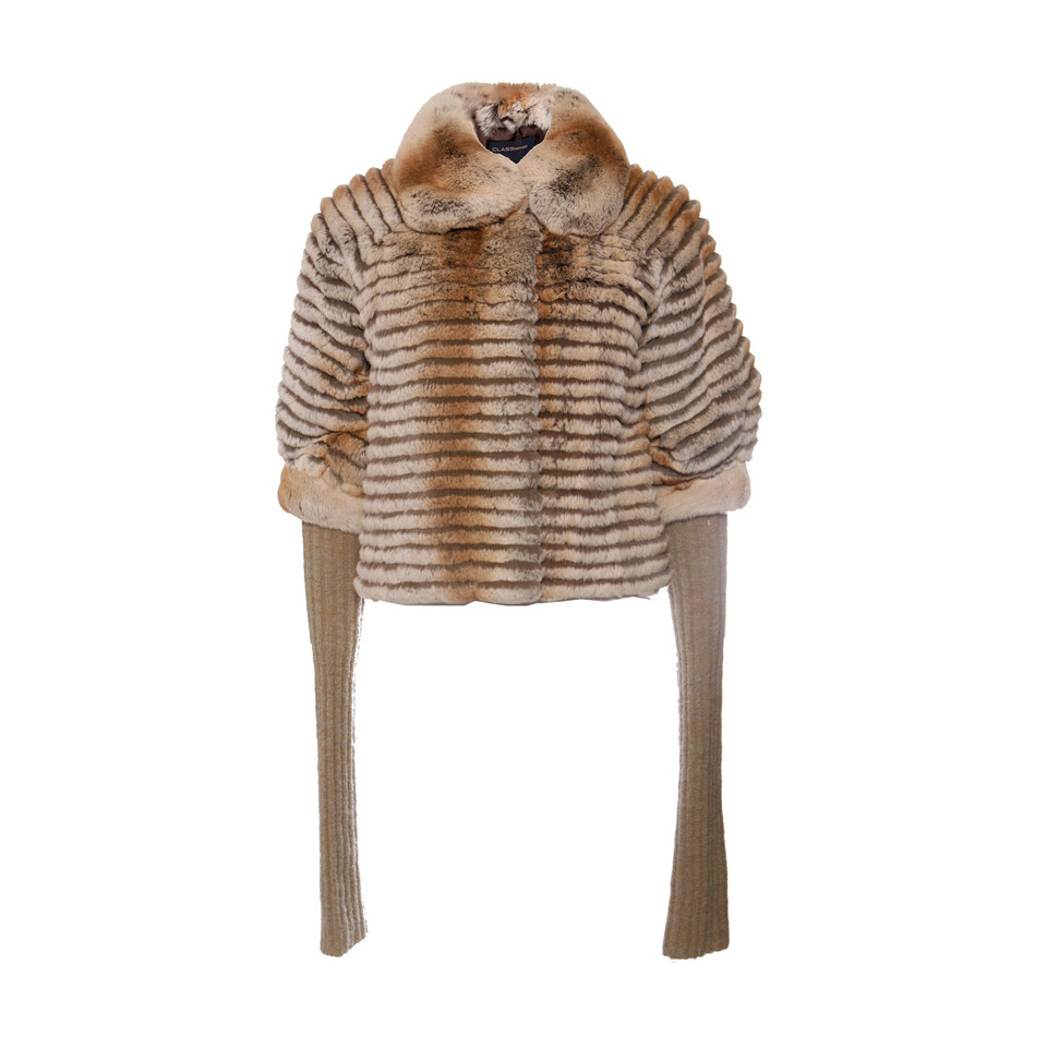 Roberto Cavalli fur coat with removable sleeves