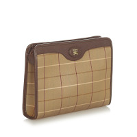 Burberry Clutch Bag Canvas in Brown