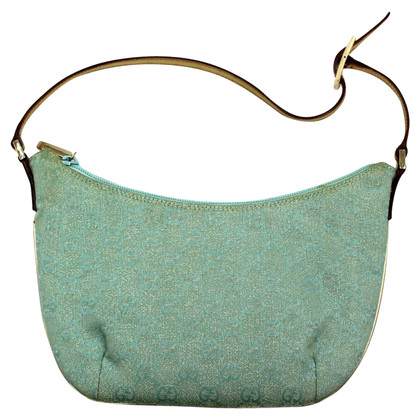 Gucci Clutch Bag Canvas in Turquoise
