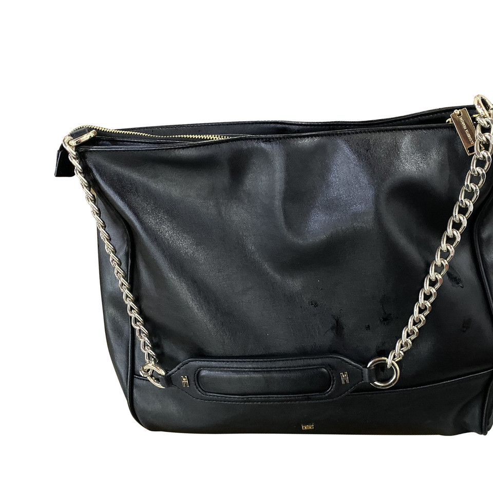 Elisabetta Franchi Shoulder bag Leather in Black